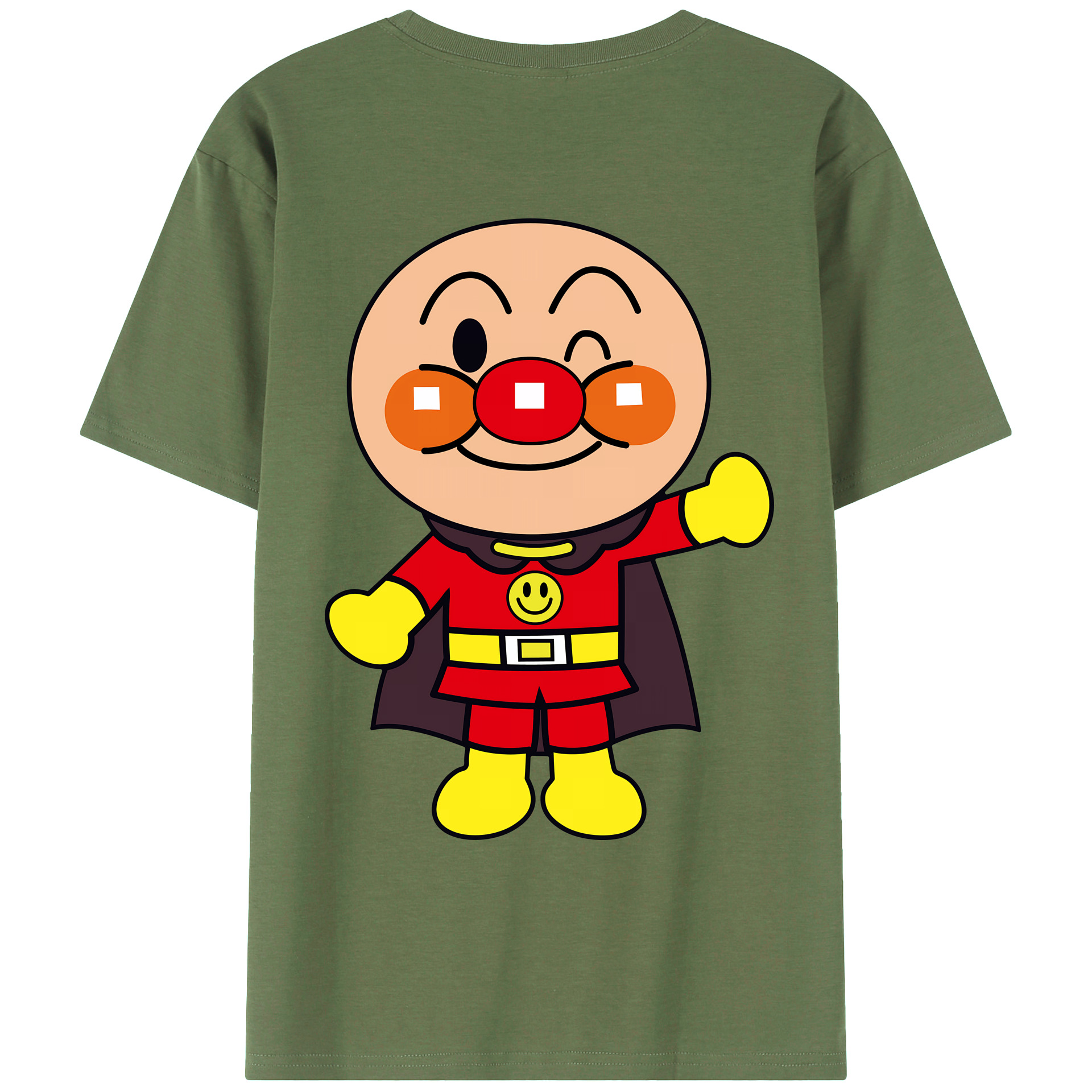 （画像用） アンパンマン Anpanman 綿100％ メンズ半袖Tシャツ（バックプリント） 通気性